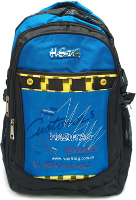 

Fashion Knockout 16 inch Expandable Laptop Backpack(Black), Blue