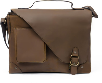 

Anshika International 13 inch Expandable Laptop Messenger Bag(Brown)