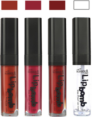 

Bonjour Paris Matte Lipstick(Tan-Wine-Brown-Top Coat, 24 ml)