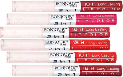 

Bonjour Paris Matte Lipstick(Mauve-Pink-Mauve-Orange-Orange-Maroon)