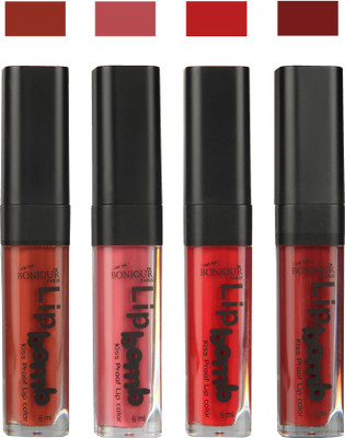

Bonjour Paris Matte Lipstick(Tan-Nute-Dark Red-Brown, 24 ml)