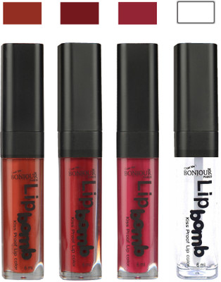 

Bonjour Paris Matte Lipstick(Tan-Mauve-Wine-Top Coat, 24 ml)
