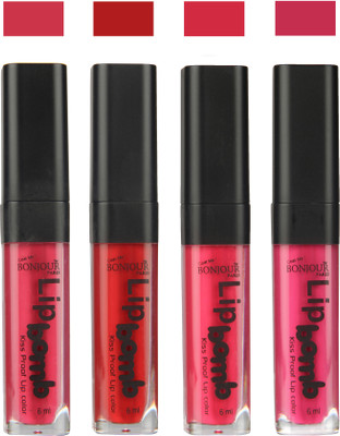 

Bonjour Paris Matte Lipstick(Hot Pink-Red-Pink-Fuchsia, 24 ml)