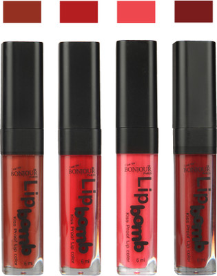 

Bonjour Paris Matte Lipstick(Tan-Dark Red-Peach-Brown, 24 ml)