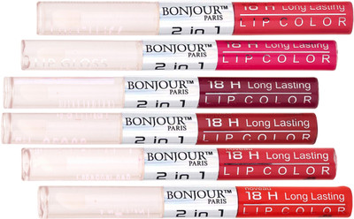 

Bonjour Paris Matte Lipstick(Pink-Rose Pink-Plum-Maroon-Mauve-Orange)