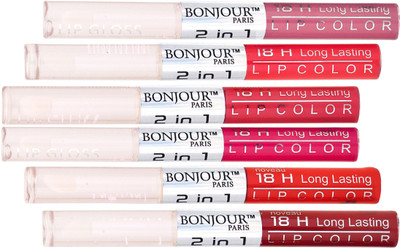 

Bonjour Paris Matte Lipstick(Nude-Peach-Pink-Rose Pink-Orange-Maroon)