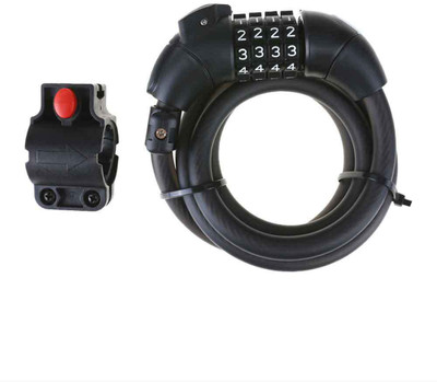 

Adraxx 4 Digit Bike Resettable Cable Combination Lock(Black)