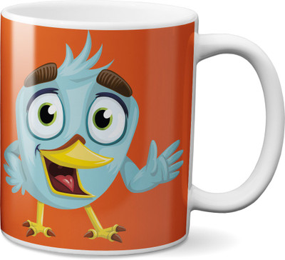 

VOGALLY Cute Bird Ceramic Mug(325 ml), Multicolor