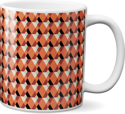 

VOGALLY Brown Triangular Ceramic Tiles Ceramic Mug(325 ml), Multicolor
