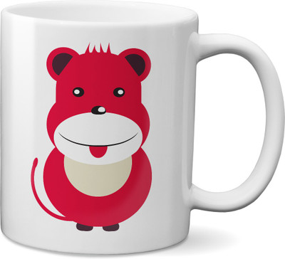 

VOGALLY Cartoon Pig Ceramic Mug(325 ml), Multicolor