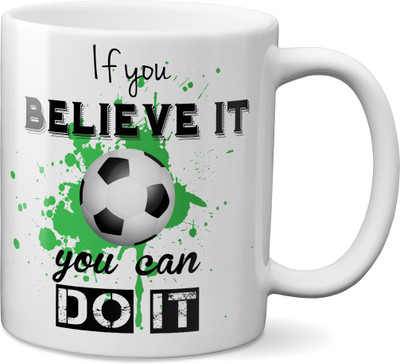 

VOGALLY Believe It Ceramic Mug(325 ml), Multicolor