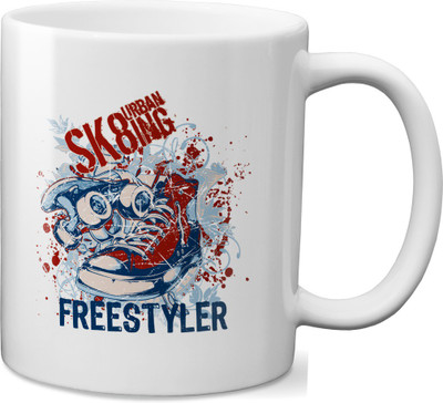 

VOGALLY Freestyler Ceramic Mug(325 ml), Multicolor
