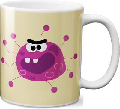 

VOGALLY Germ Ceramic Mug(325 ml), Multicolor