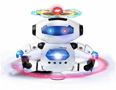 

Reyansh Collection Dancing Robot With Led Lights And Music(White)