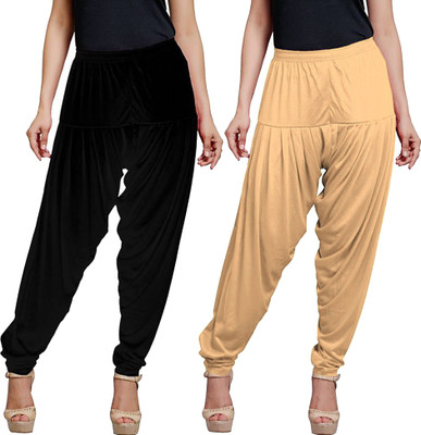 Eazy Trendz Cotton Blend Solid Patiala