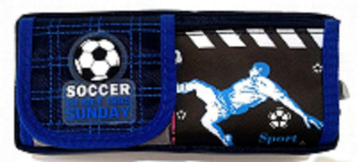 

Must Visit 1 FOOTBALL POUCH Art Artificial Leather Pencil Boxes(Set of 1, Blue)