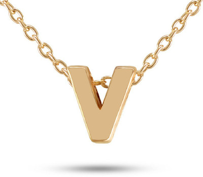 72 OFF on Fabfashion V Letter Pendant Alphabet With Chain For