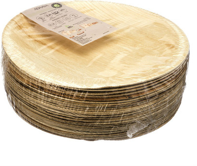 

Adaaya Farms Palm Round Dinner plate 10.25 Inch set of 25 Dinner Plates(Pack of 25)