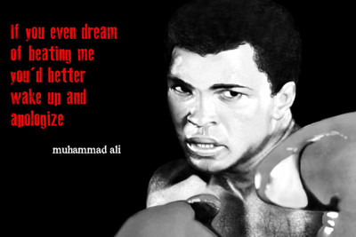 Muhammad ali's quote Poster Paper Print  (18 inch X 12 inch, Rolled) Paper Print(18 inch X 12 inch, Rolled)