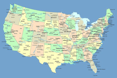 

Usa map Poster Paper Print (18 inch X 12 inch, Rolled) Paper Print(18 inch X 12 inch, Rolled)