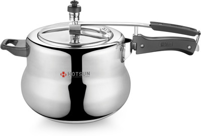 

Hotsun Handi Pressure Cooker 5Ltr-Silver-Induction Base 5 L Induction Bottom Pressure Cooker(Aluminium)