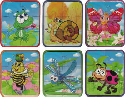 

Akrobo 12 Assorted wooden Puzzles for kids(2 Pieces)