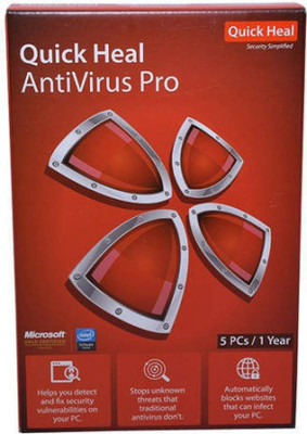 

Quick Heal Anti-virus 5 User 1 Year(CD/DVD)