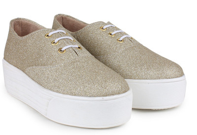 

Zapatoz Sneakers For Women(Silver, Gold