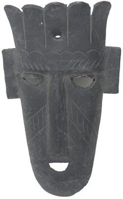 

Sarvsiddhi Iron Tribal Mask Small Decorative Showpiece - 12 cm(Iron, Black)