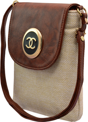 

tap Fashion Women Casual Brown PU Sling Bag