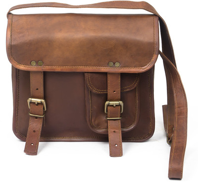 

Anshika International Boys & Girls Casual Brown Genuine Leather Sling Bag
