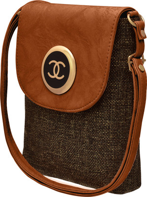 

Tap Fashion Women Casual Brown PU Sling Bag