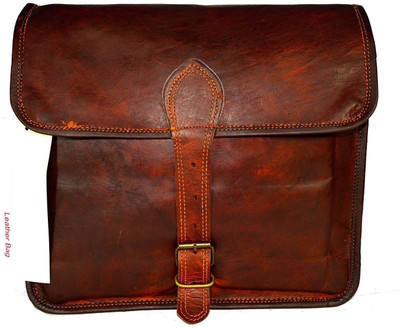 

Anshika International Boys & Girls Casual Brown Genuine Leather Messenger Bag