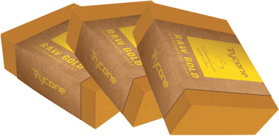 

Trycone Handmade Raw Gold Soap 100 Gm Pack of 3 Soaps(300 g, Pack of 3)