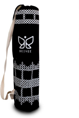 

Deivee Black Deivee Printed Yoga Bag Yoga Mat Bag(Black, Drawstring Bag)