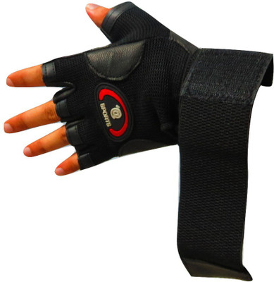 

Sunrays Real Leather Gym & Fitness Gloves (M, Black)