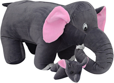 Yezolo Cute Elephant with Baby - 32 cm(Grey)