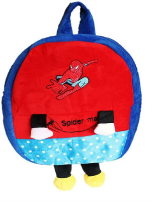 

toyjoy Spiderman school bag 35cm for kids /girls/boys/children plush soft bag backpack cartoon bag gift for kids - 35 cm(Blue, Red)