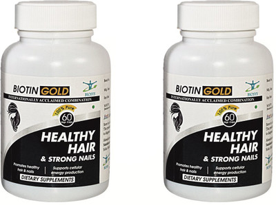 

BIOSYS 100% Natural Biotin, 5000 Mcg Capsules, Vitamin B7 for Hair, Skin & Nails - Pack Of 2(100 g)