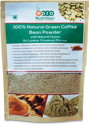 

ProNutrition 100% Natural Arabica Green Coffee Bean Powder with Natural Ceylon Sri Lankan Cinnamon Flavor 700 grams for Weight management powder with organic packing(700 g)
