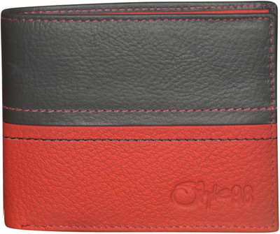 

Style 98 Men Black, Red Genuine Leather Wallet(6 Card Slots)