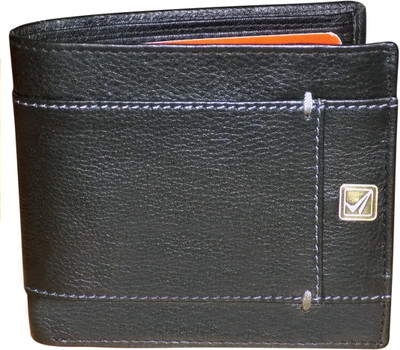 

Kan Men Black Genuine Leather Wallet(11 Card Slots)