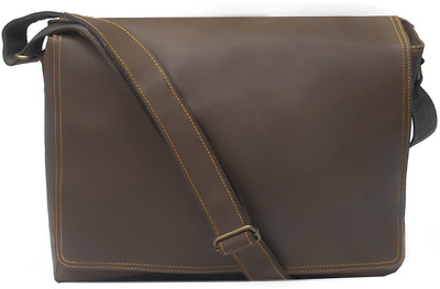 

Anshika International 15 inch Expandable Laptop Messenger Bag(Brown)