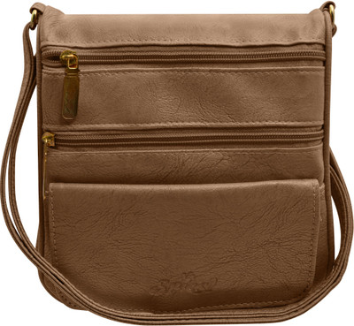 

Tap Fashion Women Casual Tan PU Sling Bag