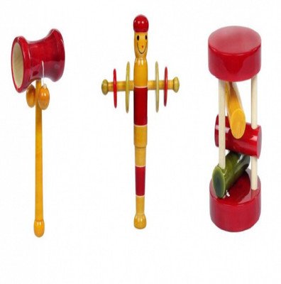 

Desi Toys Rattles Pack of 3, Jhun Jhuna ka Pitara pack of 3 Rattle(Multicolor)