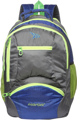 

Mayor Maxima 25 L Laptop Backpack(Grey, Blue), Grey/ lime green