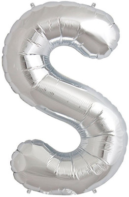 

Shop Online Solid S Letter Foil Balloons Balloon(Silver, Pack of 1)