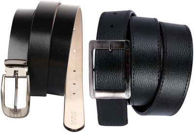 

Cyclone Men Casual Black Genuine Leather Reversible Belt