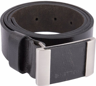 

United Colors of Benetton Men Casual Black Genuine Leather Belt