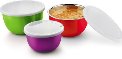 

Sayee Micro Stainless Steel Serving Bowl Stainless Steel Bowl Set(Multicolor, Pack of 3)